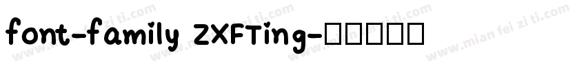 font-family ZXFTing字体转换